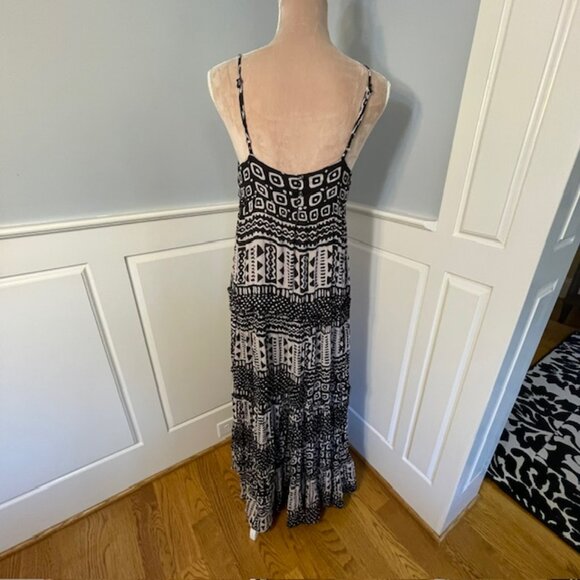 Ralph Lauren Denim & Supply Tribal Abstract Flowy Tiered Maxi Dress Medium - Picture 8 of 11